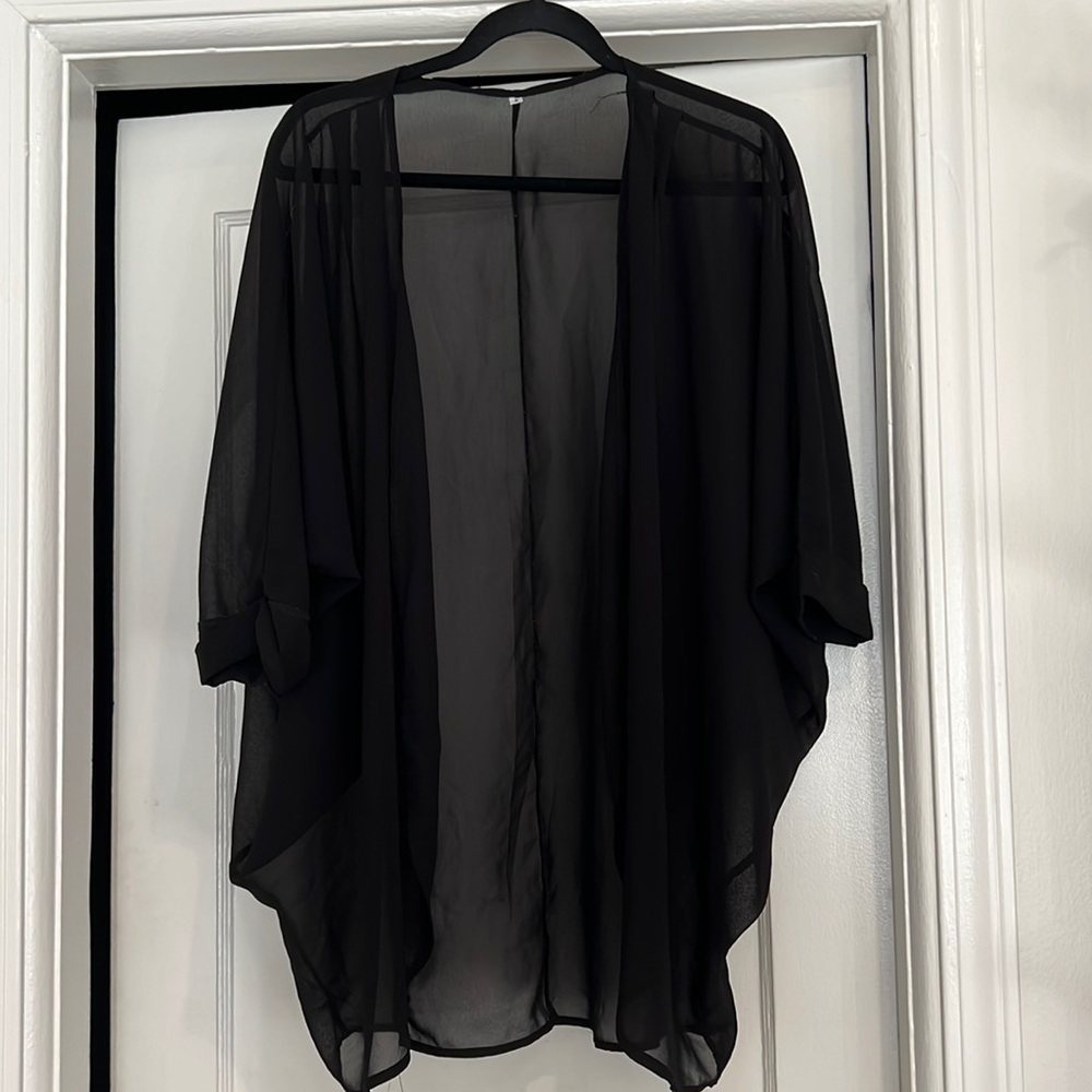 Sheer Black Kimono